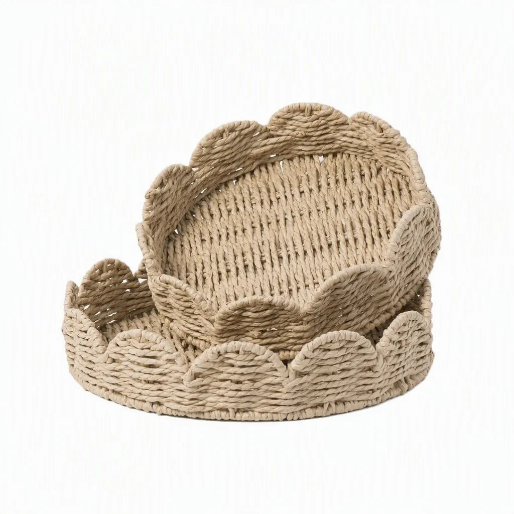 Handwoven Multi-Purpose Storage Basket – Desk & Shelf Organizer