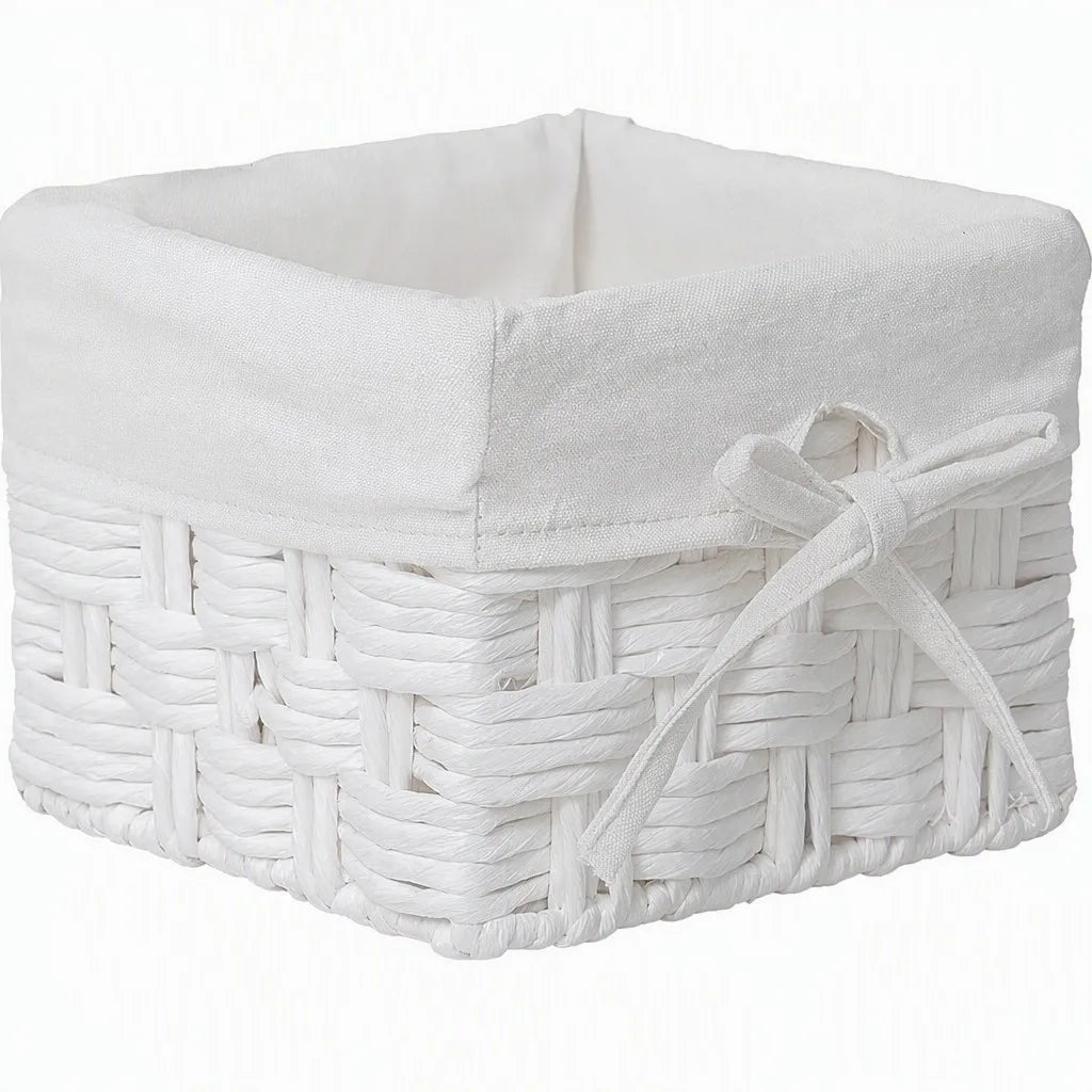 Modern Woven Storage Basket – Handmade Paper Rope Basket