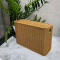 European-Style Woven Storage Bin with Handles – Wardrobe Organizer