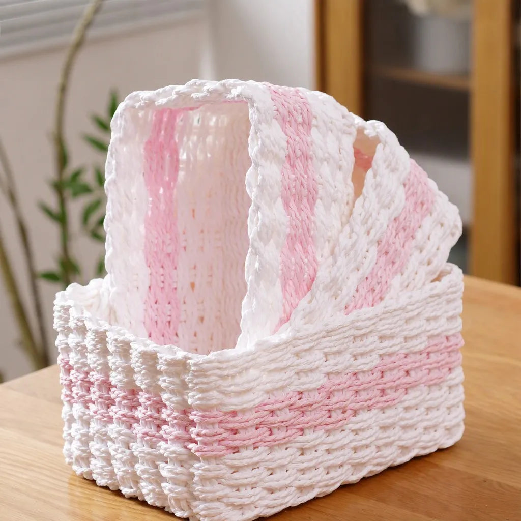 Woven Storage Basket – Handmade Seagrass Organizer